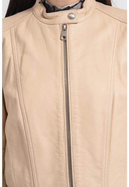 Кожено яке Saleste с джобове