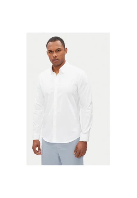 Мъжка риза  PM308274 - памук - бяла