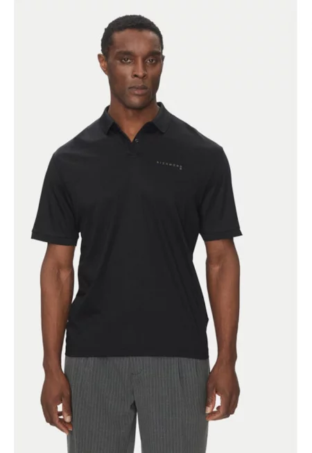 Мъжка тениска -  305347916 - Лиосел/Памук - Черна - Черен