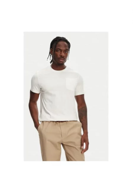 Мъжка тениска  64131EW - Памук - Екрю - Екрю