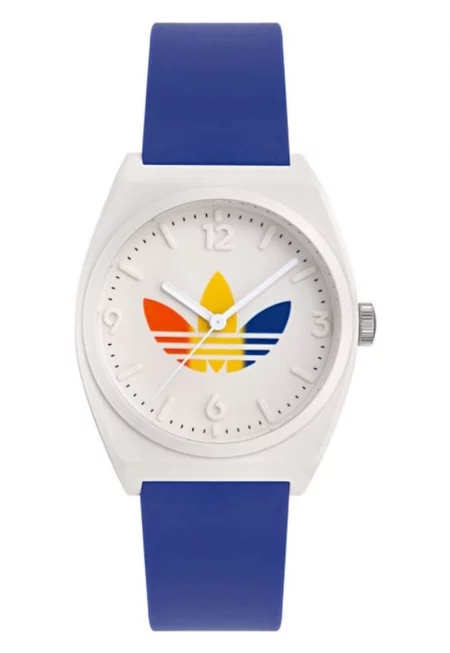 Мъжки часовник  PROJECT TWO GRFX - синя каишка - бял корпус - кварцов механизъм - 38 мм