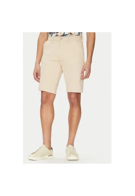 Мъжки дънкови шорти  20718139 - Памук - Бежов - Бежов