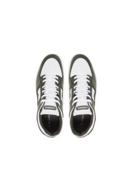 Мъжки спортни обувки - 749SMA0037 -  Естествена кожа - 46 EU - Бял/Зелен