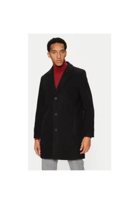 Мъжко палто -  304527043 - Полиестер - Черно - Черен