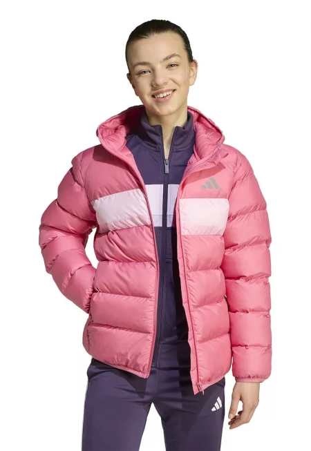Непромокаемо зимно яке с капитониране - Пастелнорозов/Бледо розово