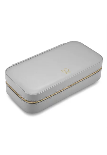Пътна кутия за бижута с цип - Светло сив
