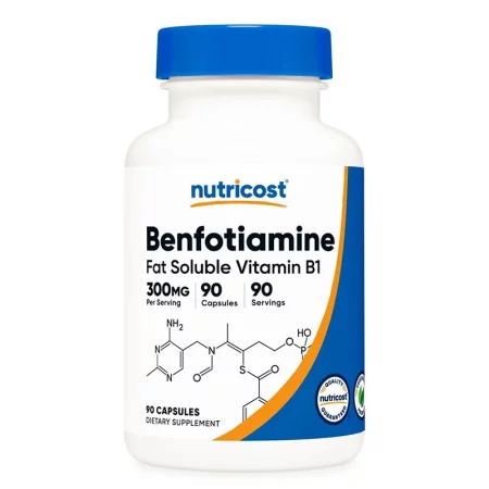 Витамин В1 (Бенфотиамин) – за нервната система - Увреждане на нервите, алкохолизъм, 300 mg, 90 капсули за 3 месеца прием