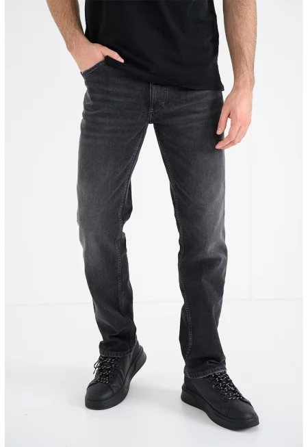 Прави дънки с термоефект Tramper - Tъмносив