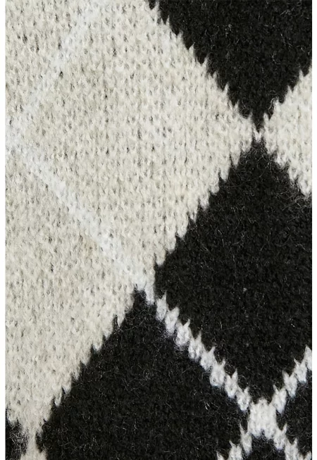 Пуловер с шпиц и десен