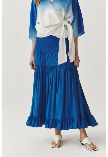 Разкроена пола - Кралско Синьо