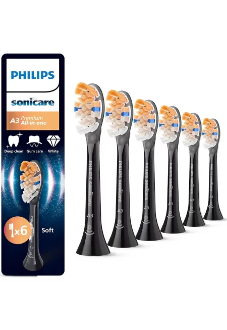 Резерва  A3 Premium All in One HX9096/88 - 6 стандартни глави за четка - Синхронизация в режим BrushSync - Черен