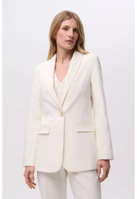 Сако с джобове с капаче - Крем