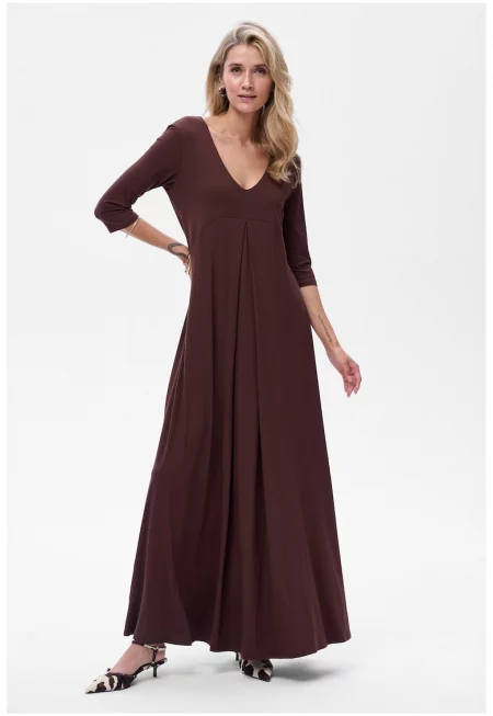 синя сянка - Разкроена макси рокля Chloe