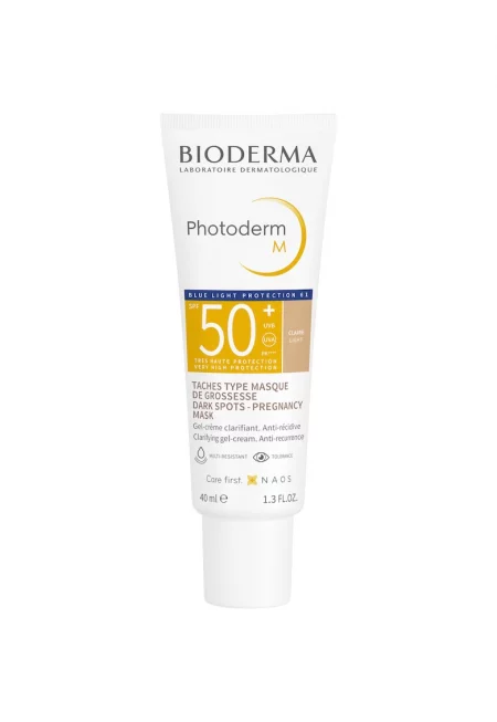 Слънцезащитен крем за лице с цвят  Photoderm M SPF 50+ - Светъл нюанс - 40 мл