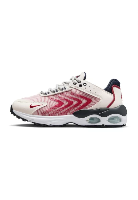 Спортни обувки Air Max с еко кожа - Тъмночервен/Крем
