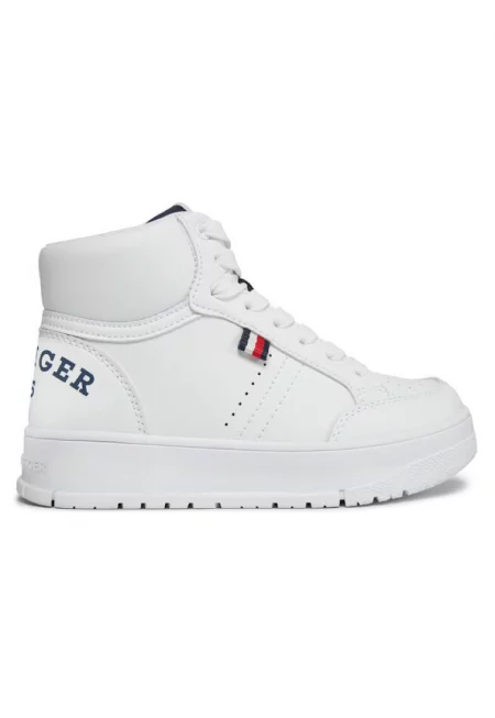 Спортни обувки  logo High top Lace up sneaker-T3X9-33362-1355X336