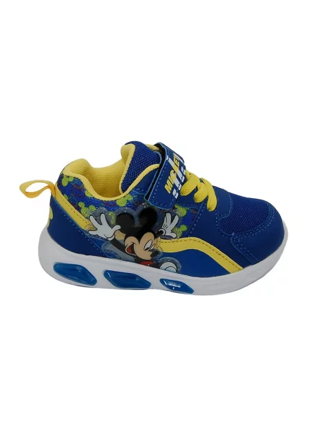 Спортни обувки Mickey Mouse с LED светлини - Жълт/Тъмносин