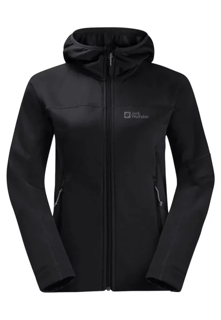 Спортно поларено яке -  Hirschberg Hooded FZ W 1710871 - Черен