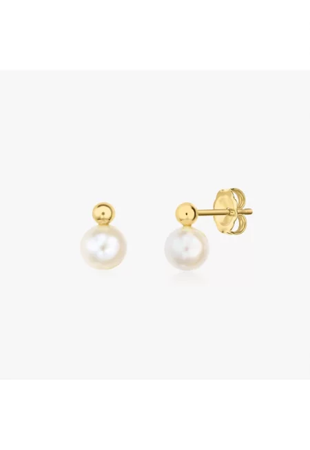 Сребърни обеци Golden Avery - Естествена перла