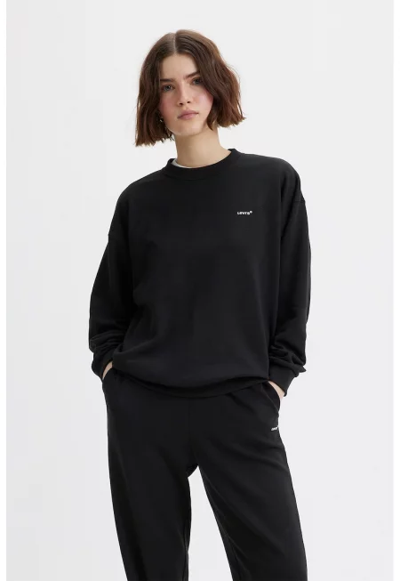 Суитшърт Everyday с паднали ръкави - Черен