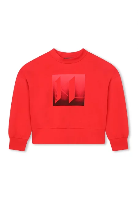 Суитшърт с лога - Червен