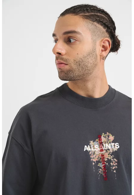 Свободна памучна тениска с овално деколте