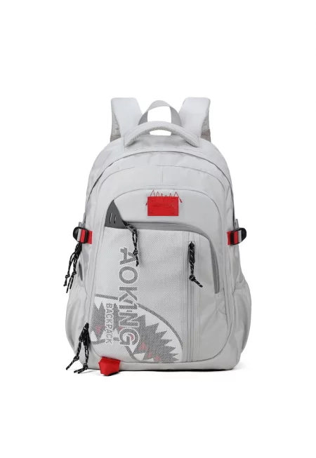 Текстилна раница 181089 с джобове - Сив