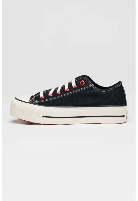 Текстилни кецове Chuck Taylor All Star Lift с равна платформа - Черен
