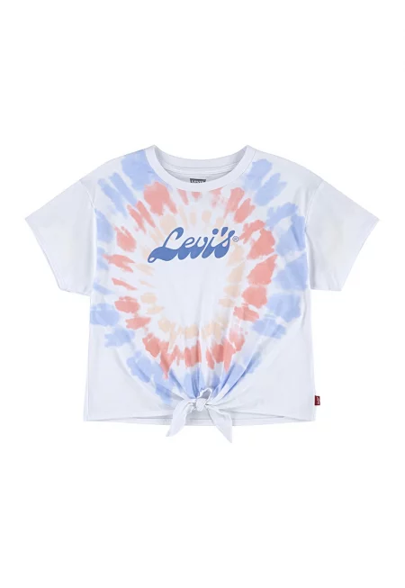 Тениска с принт и възел отпред