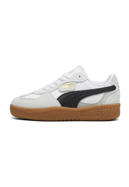 Велурени маратонки Palermo Moda с еко кожа - Бял/Черен/Светло сив