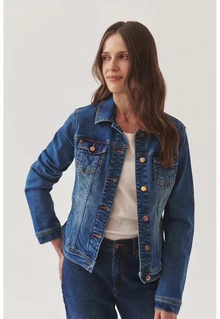 Яке от деним Beska с джобове с капаче - Син