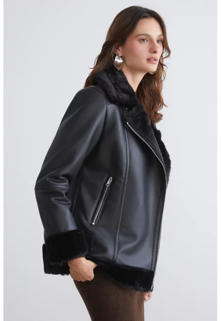 Яке от еко кожа с еко пух