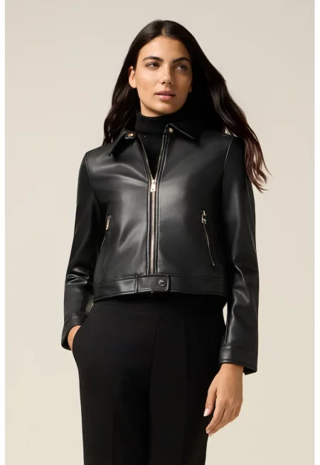 Яке от еко кожа с цип