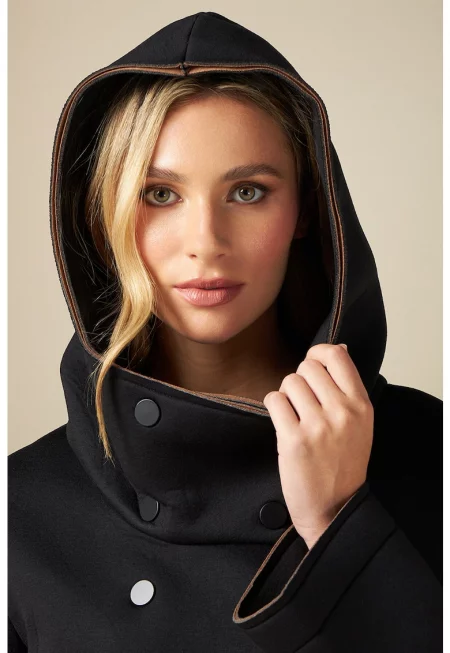 Яке от качулка и двуредно закопчаване