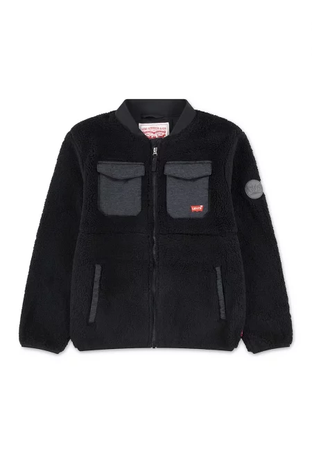 Яке с джобове с капаче - Черен/Tъмносив