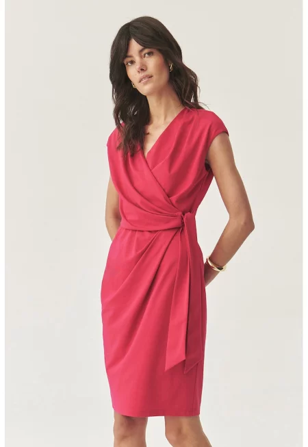 Застъпена рокля без ръкави