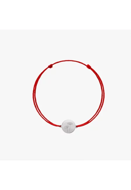 Златна гривна с шнур за деца Birth Flower - October Cosmos