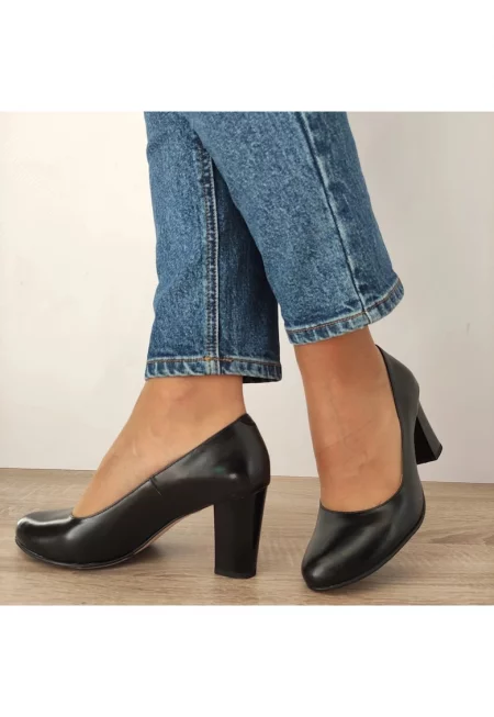 23336 Елегантни дамски обувки - черни - Черен