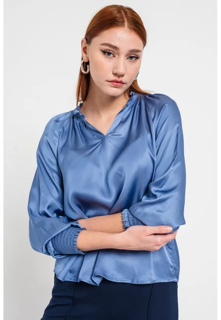 Блуза с еластични маншети