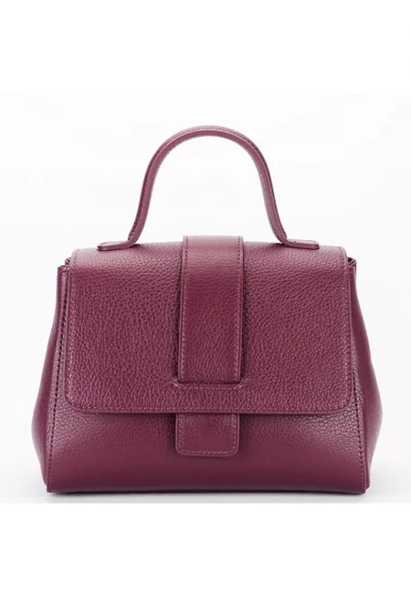 Бордо чанта от естествена кожа 1047 123 17790