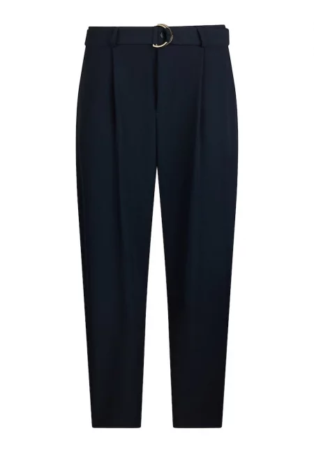 Бухнал панталон с колан - Ултрамарин синьо