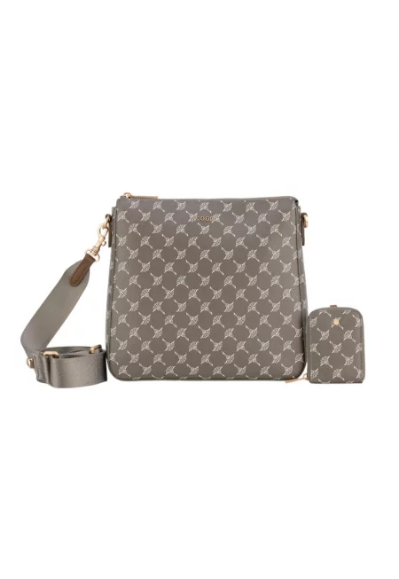 Чанта през рамо Jasmina от еко кожа с лого - Зелен