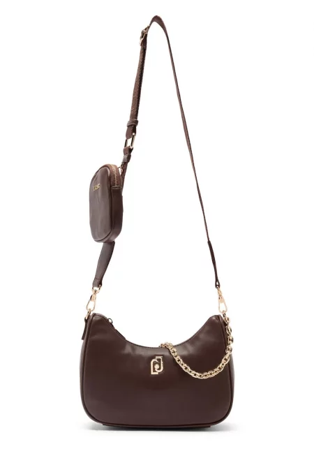 Чанта през рамо от еко кожа - Кафяв