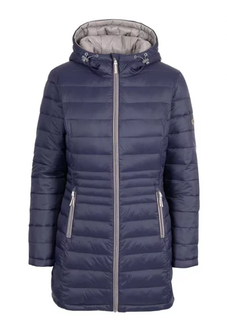 Дълго двулицево зимно яке Mavis с качулка