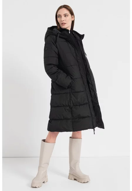Дълго зимно яке с капитониран дизайн