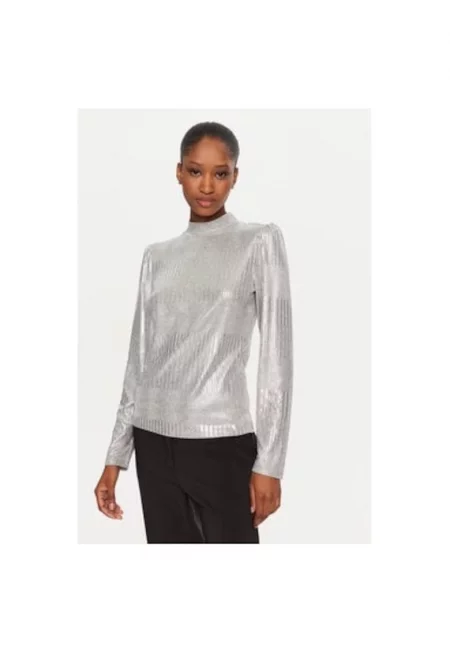 Дамска блуза  304525421 - Полиестер - Сребрист - Сребрист