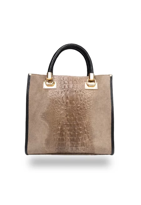 Дамска чанта  Ava - Кожена - Кафяв