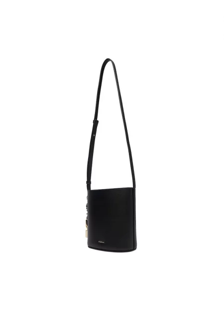 Дамска чанта  Roxie Mini - естествена кожа - черна