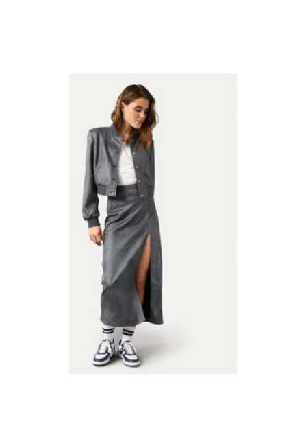 Дамска пола -  304518508 - Екокожа - Сива