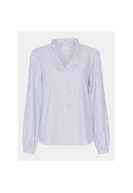 Дамска риза -  304099359 - Полиестер/Памук - Синя - Син